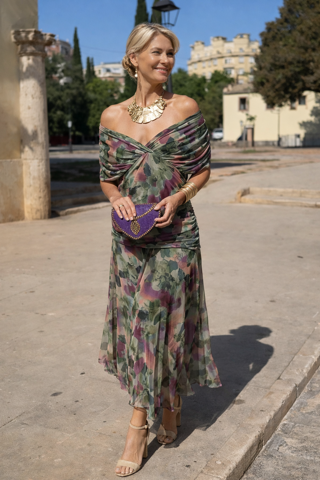MARELLA | Maxi Abito Scollo a V | Luxe