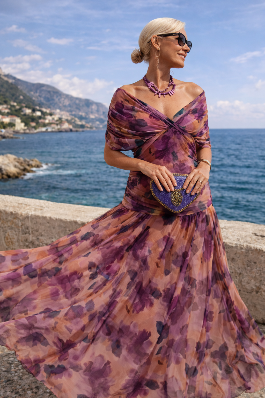 MARELLA | Maxi Abito Scollo a V | Luxe