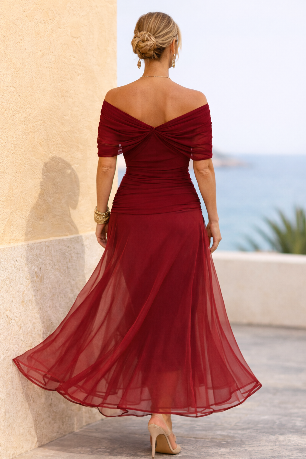 MARELLA | Maxi Abito Scollo a V | Luxe