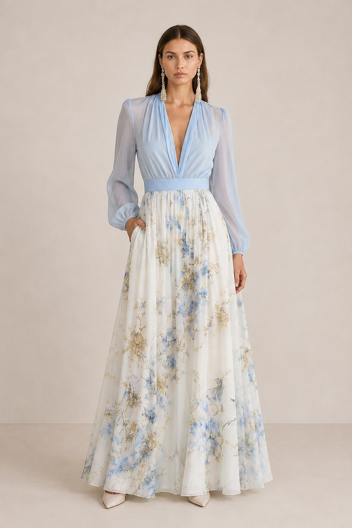 VERA | Abito lungo a fiori | Label