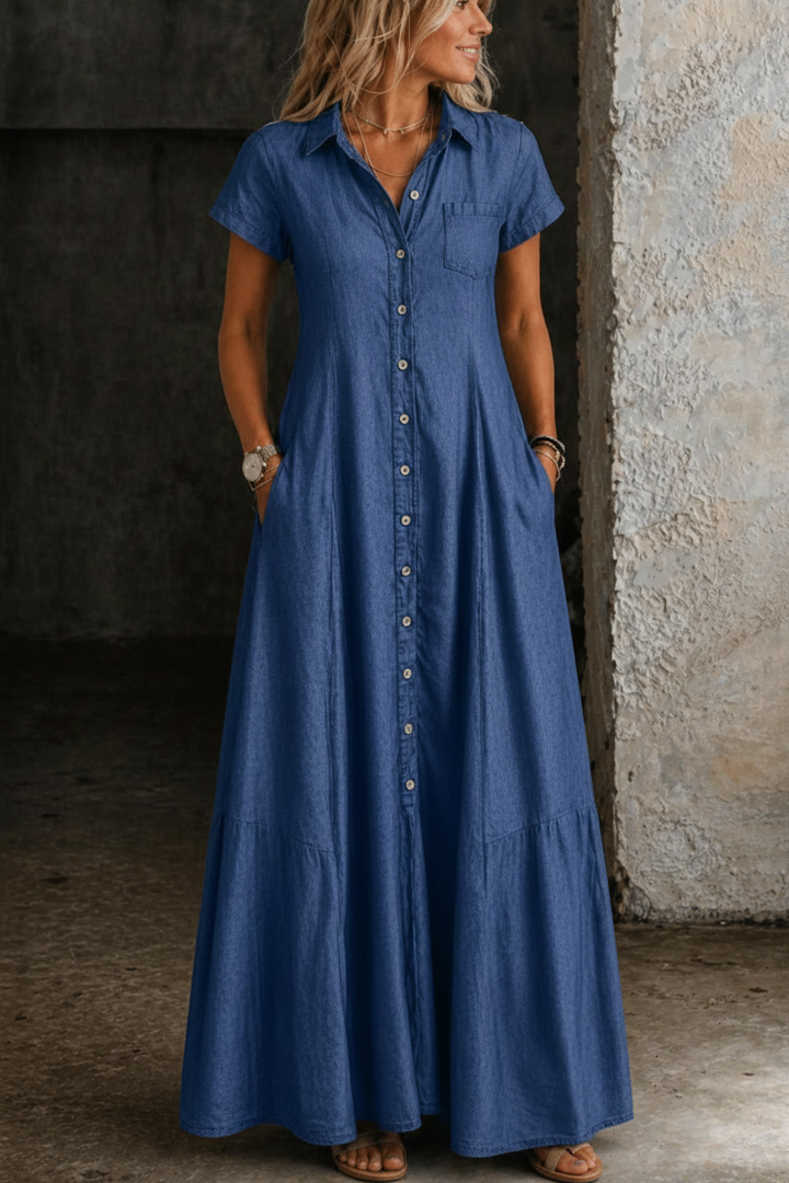 Mandy | Long Denim Dress | Gallery