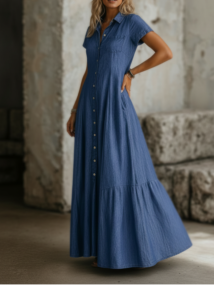 Mandy | Long Denim Dress | Gallery