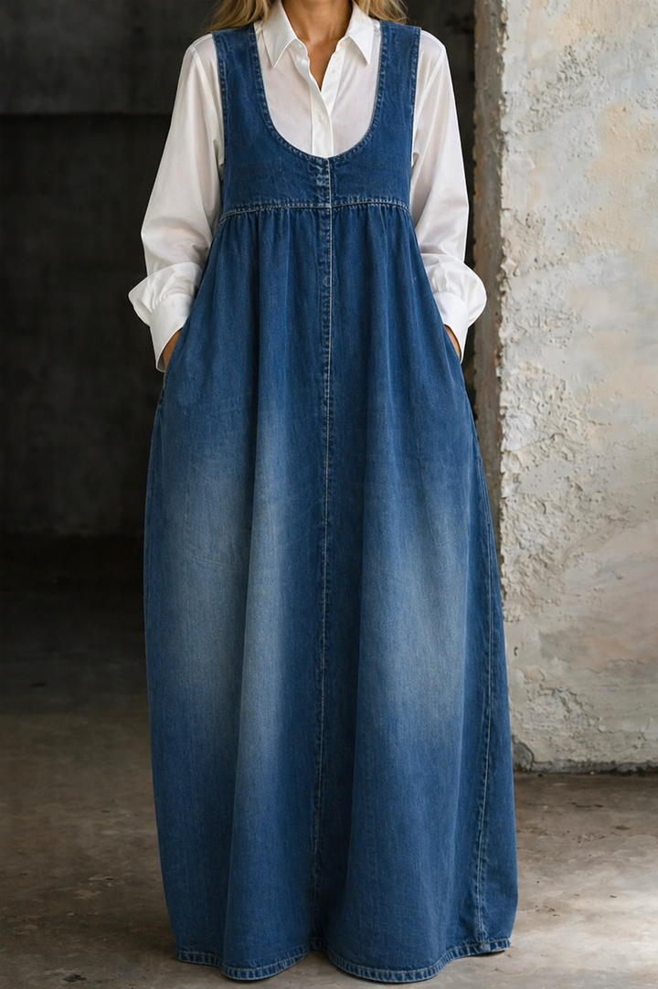 Veronica | Robe-Veste en Denim Ample
