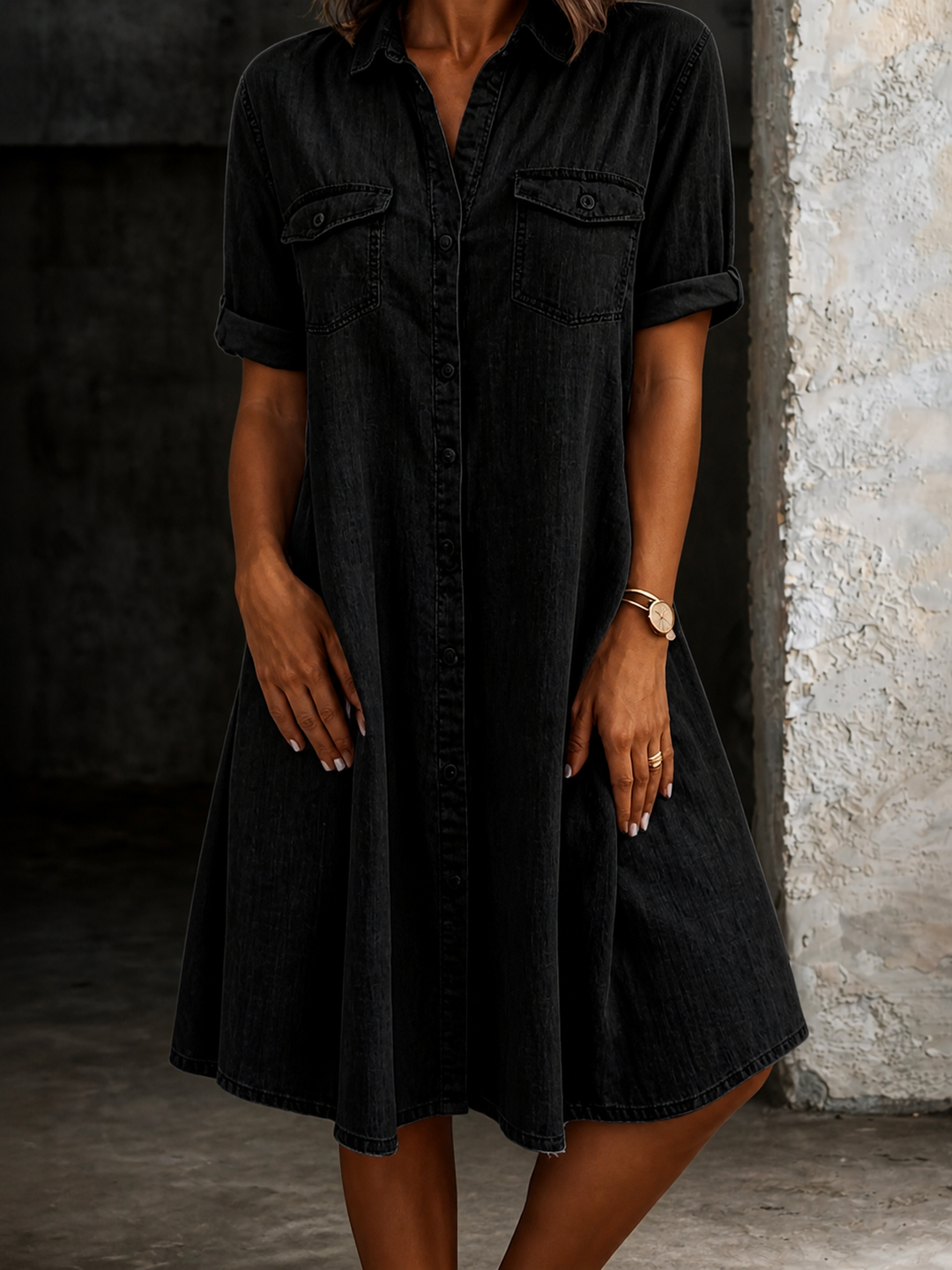 Patricia | Robe Midi en Jean Décontractée