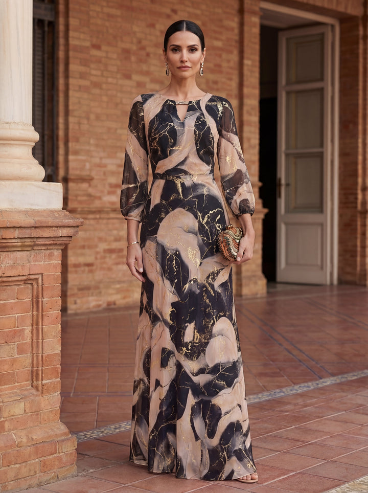 Robe en Georgette Imprimée | Atelier