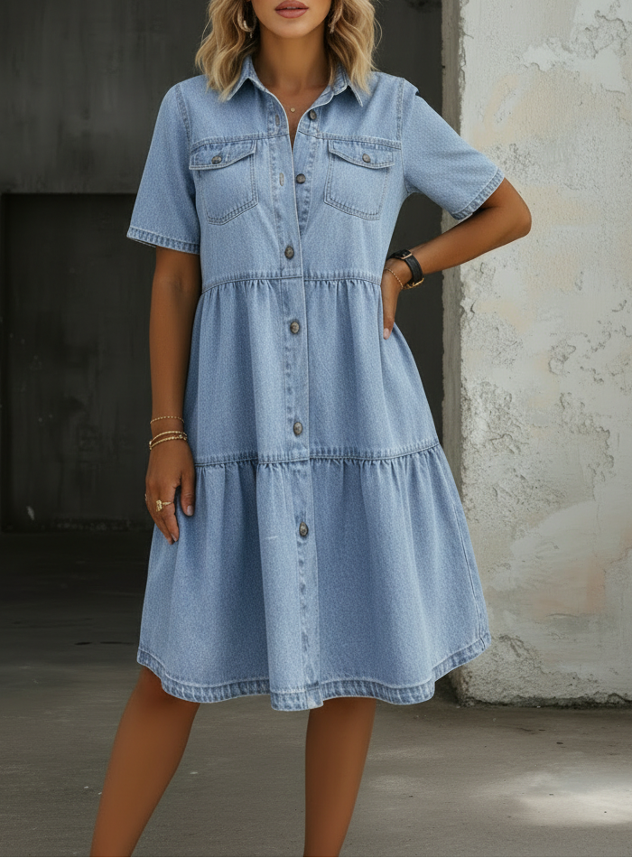 Sophia | Casual Elegant Denim Dress | Classic