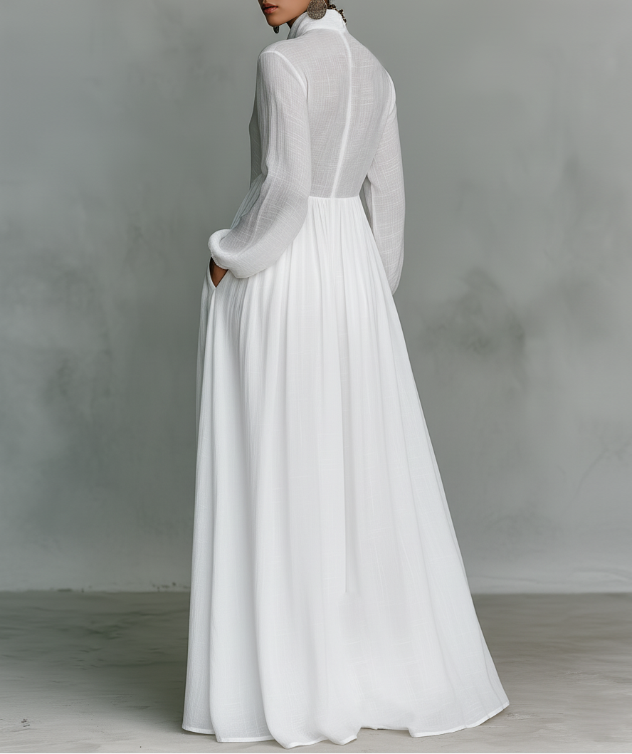 Serena | Robe Maxi Fluide à Boutons