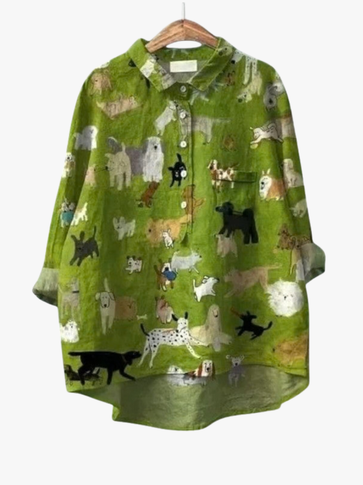 MOREAU LYON | BLOUSE IMPRIMÉ ANIMAUX POUR FEMMES | Classique