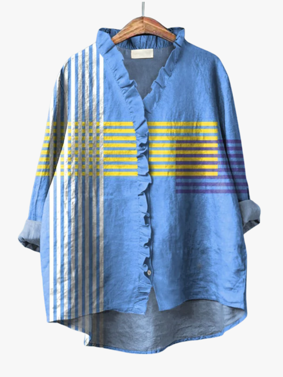 MOREAU LYON | BLOUSE RAYURES ARTISTIQUES POUR FEMMES | Premier