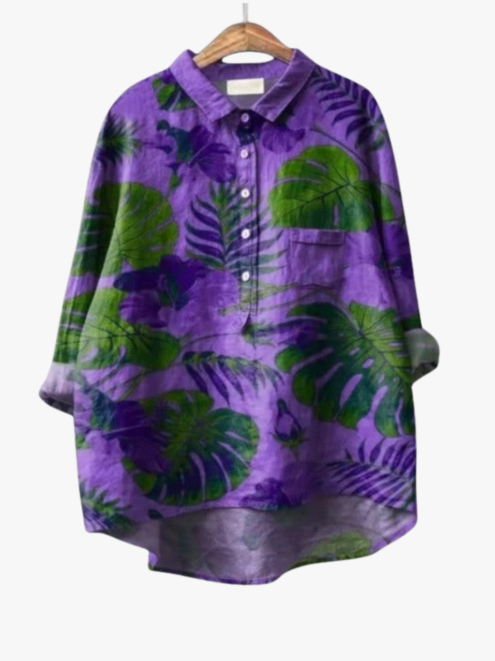 MOREAU LYON | BLOUSE FEUILLES TROPICALES POUR FEMMES | Atelier