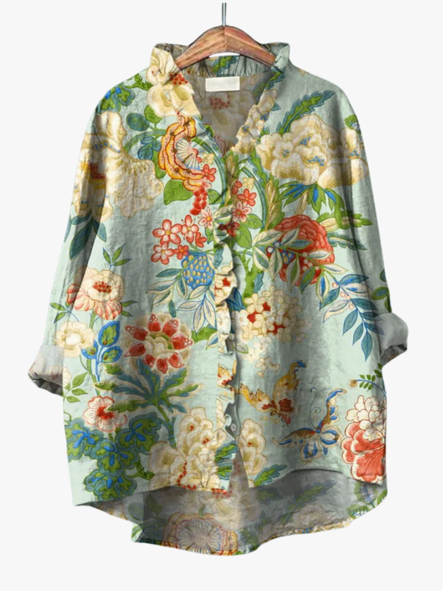 MOREAU LYON | BLOUSE FLEURS ORNEMENTALES POUR FEMMES | Style