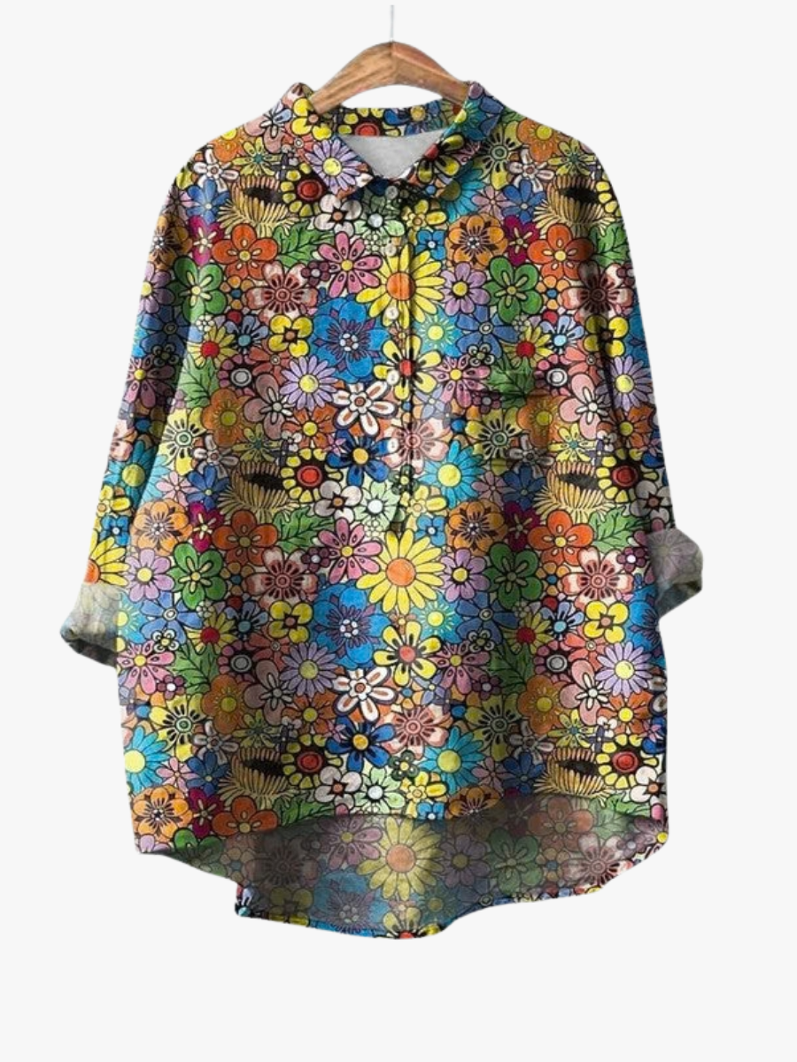 MOREAU LYON | BLOUSE FLEURS COLORÉES POUR FEMMES | Collection
