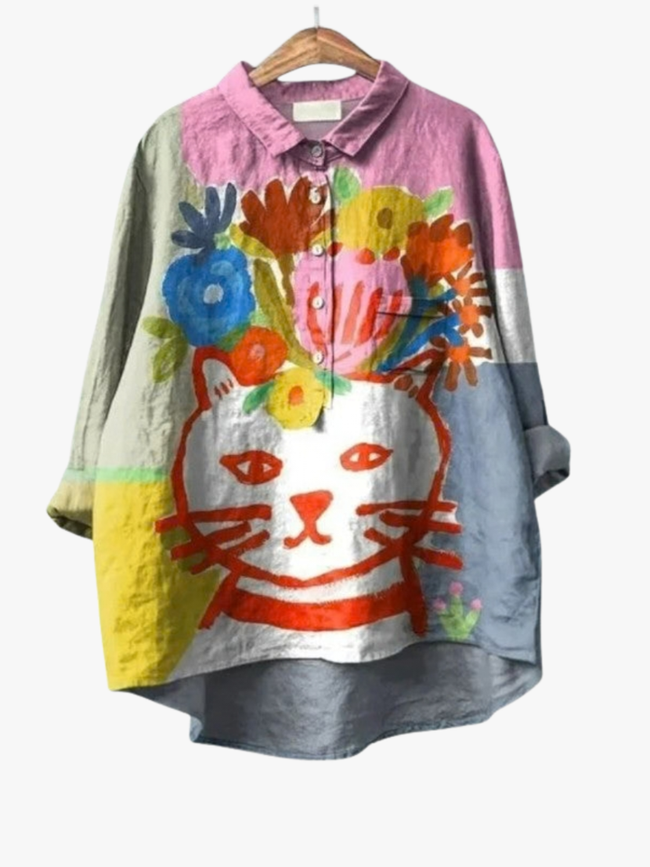 MOREAU LYON | BLOUSE CHAT ARTISTIQUE POUR FEMMES | Co