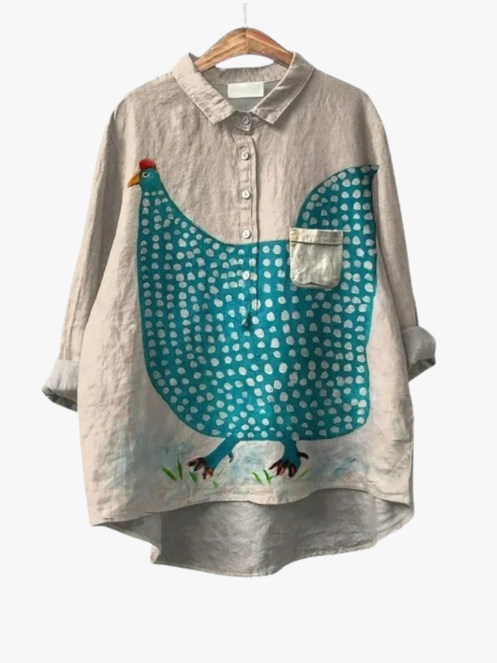 MOREAU LYON | BLOUSE POULE ARTISTIQUE POUR FEMMES | Luxe