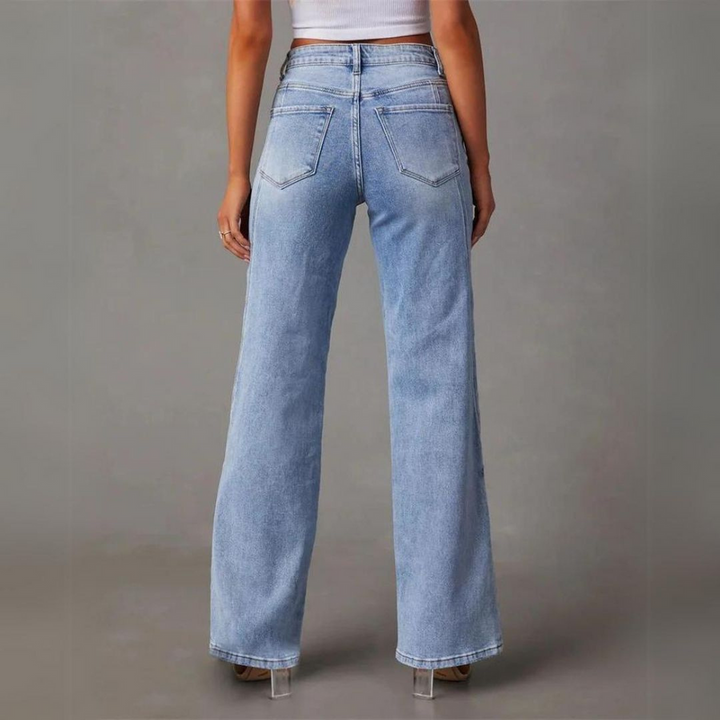 Leah - Jeans larges à taille haute