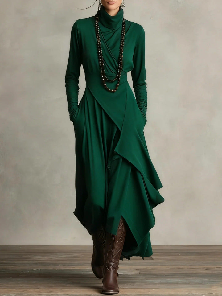 Natalia | Robe Maxi Tricot Asymétrique