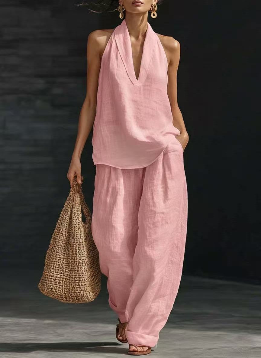 Zoë™ | Sleeveless Set with Wide Leg Pants | Boutique