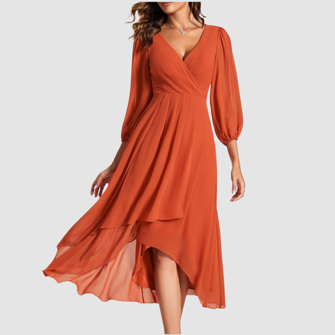 Mia™ Robe Longue Élégante à Col V | Collection