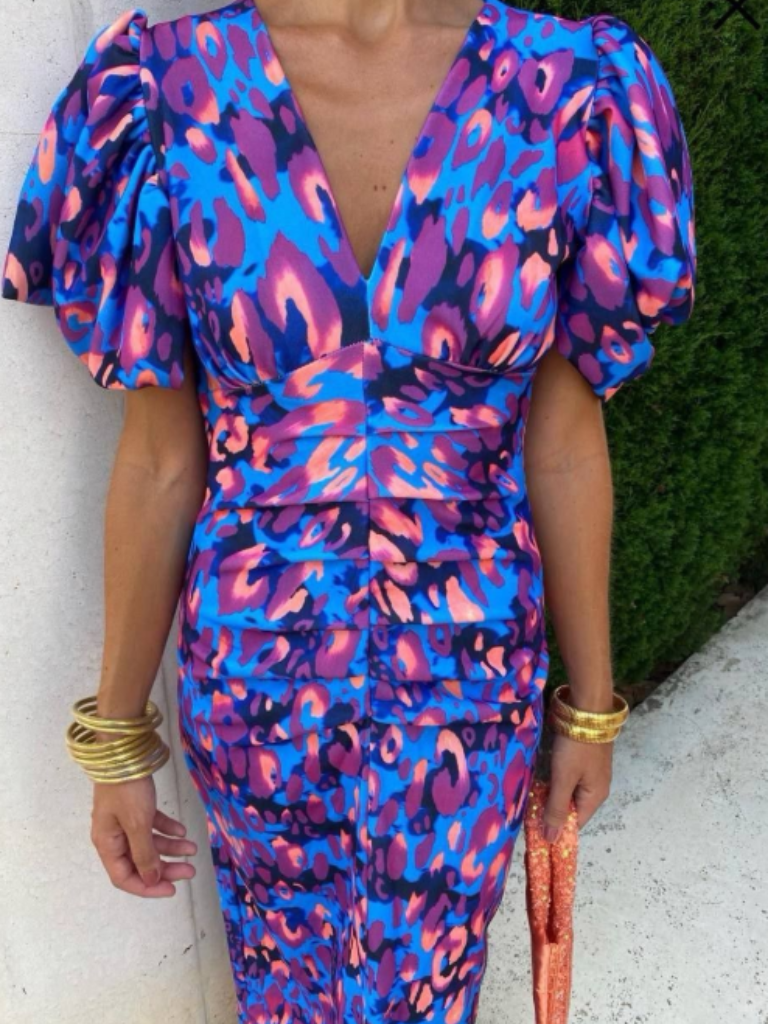 Amelia™ | Robe Midi Plissée Vivid | Boutique