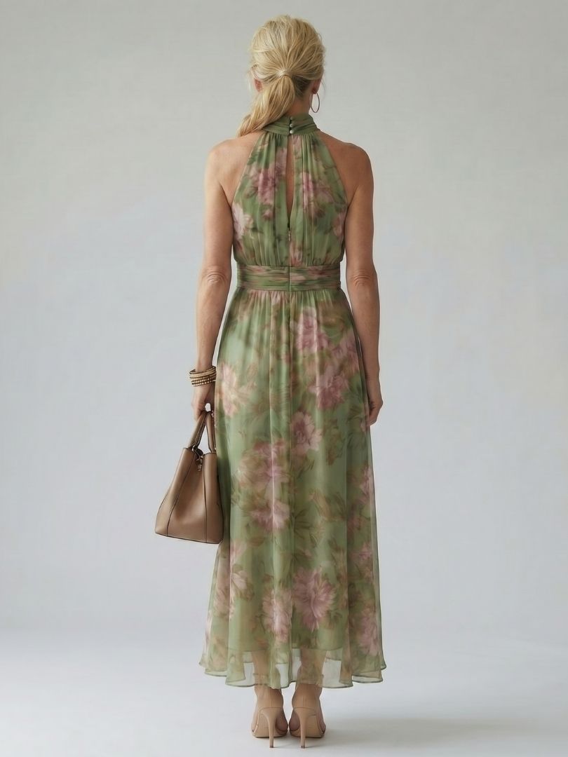 Mirelle | Gathered Halter Midi Dress | Boutique