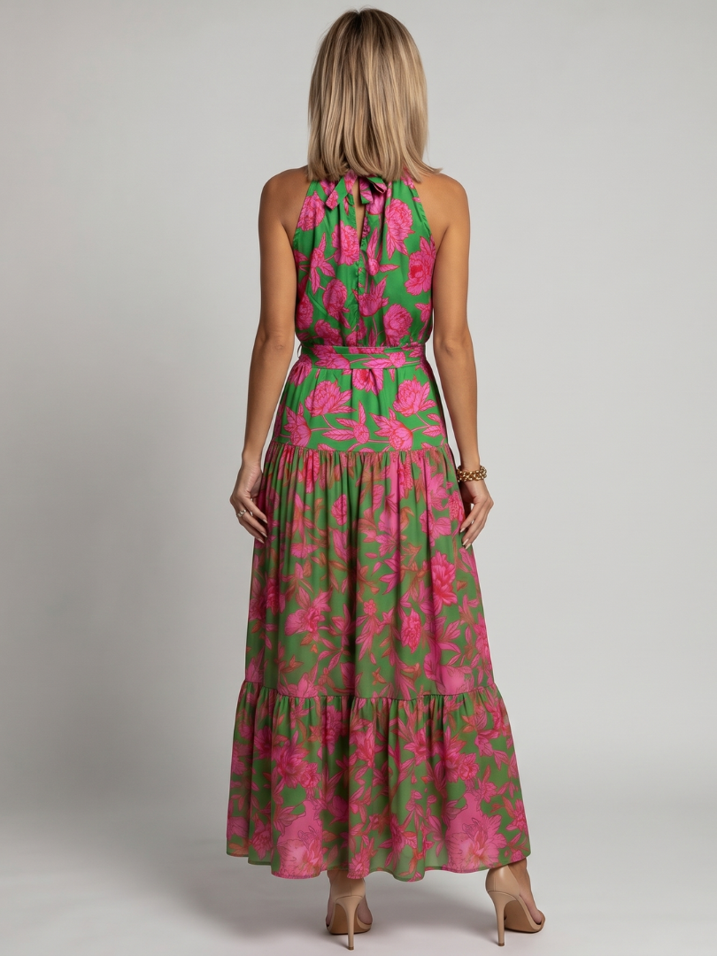 Rowen | Draped Halter Midi Dress | Label