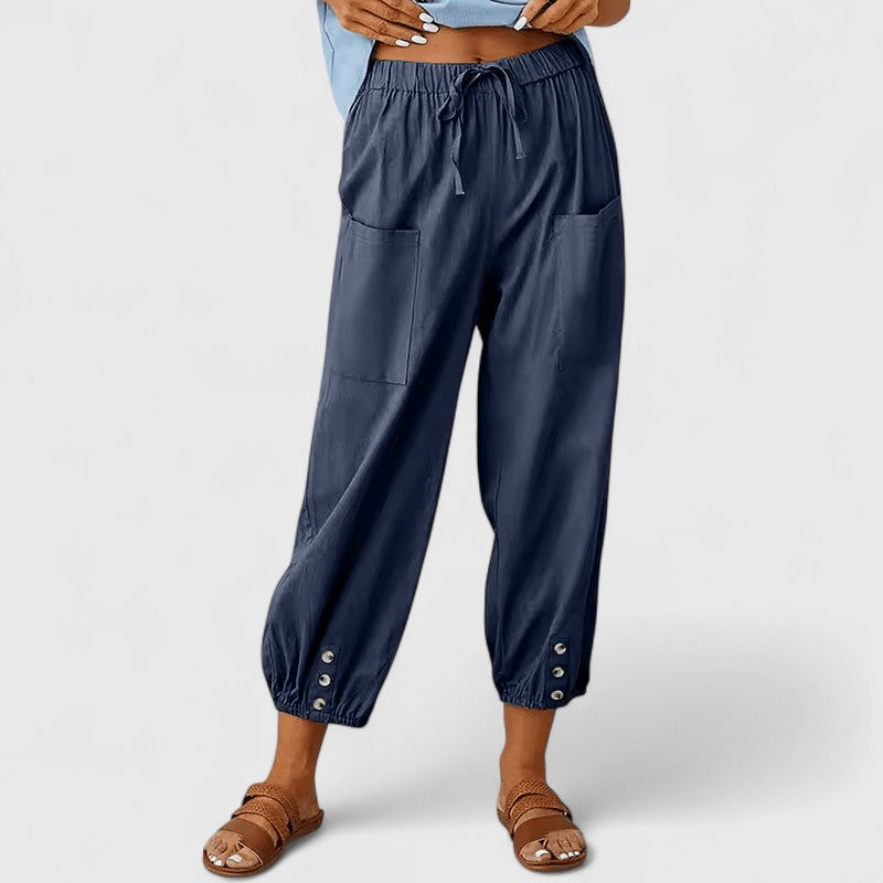 Eliza | Pantalons Élegants à Jambes Larges