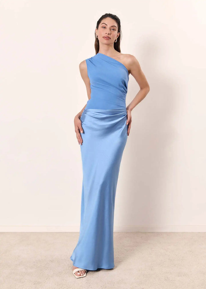 Luna™ | Robe Maxi Satinée avec Fente | Craft