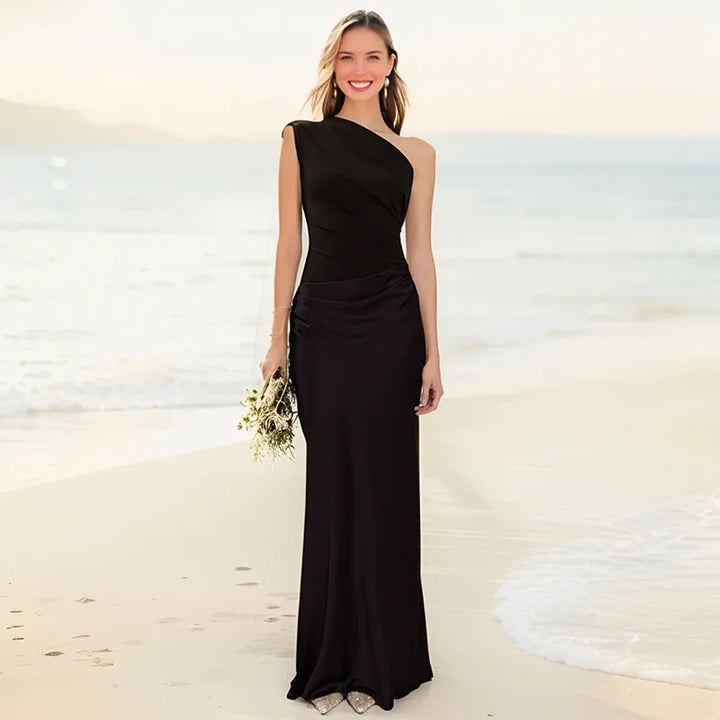 Luna™ | Robe Maxi Satinée avec Fente | Craft