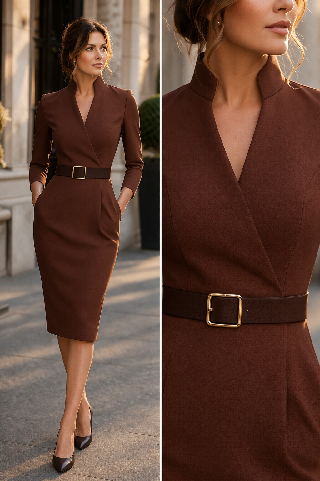 TIVARA | Abito Nero Con Cintura | Select
