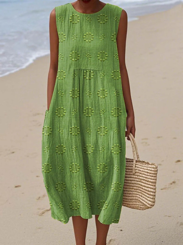 Isla | Vestido Estampado de Verano Sin Mangas | Classic