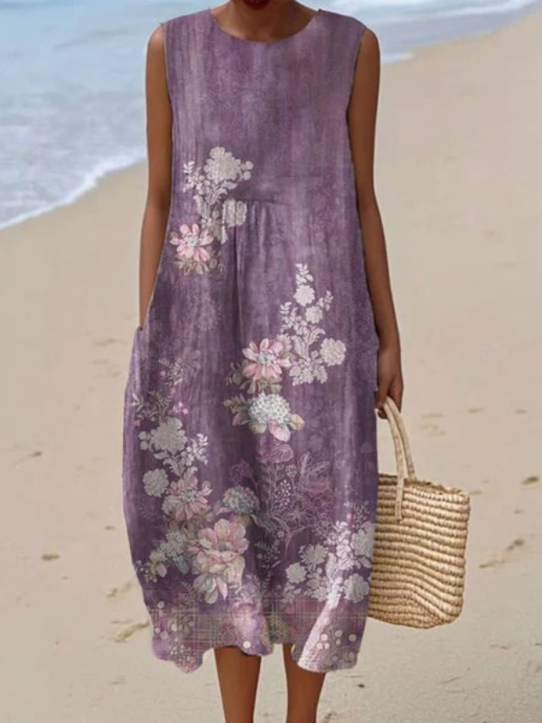 Freya | Vestido Estampado de Verano Sin Mangas | Boutique