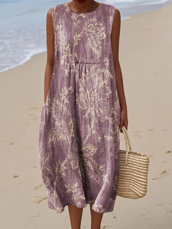 Celina | Vestido Estampado de Verano Sin Mangas | Exclusive