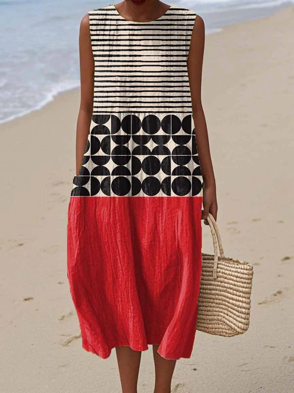 Layla | Vestido Estampado de Verano Sin Mangas | Collection