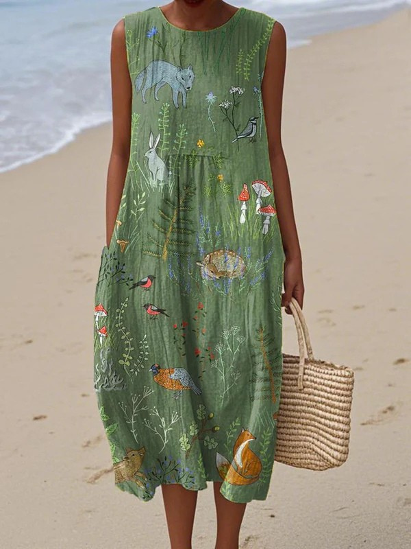 Lila | Vestido Estampado de Verano Sin Mangas | Edition