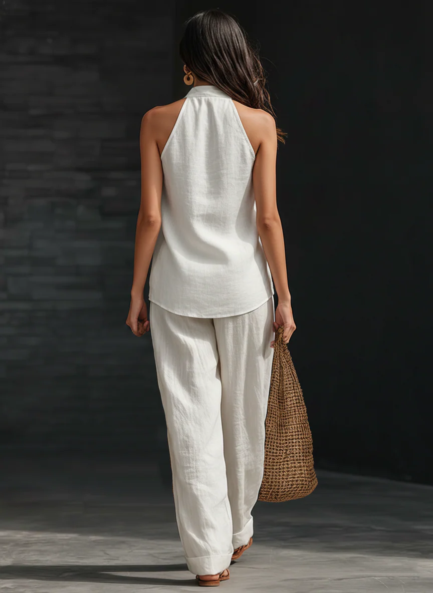 Zoë™ | Sleeveless Set with Wide Leg Pants | Boutique