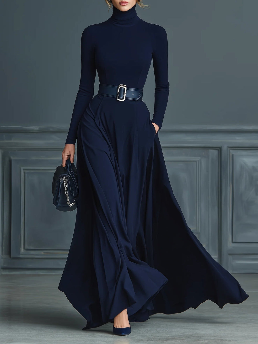 Gerika™ Knit Turtleneck Dress | Style
