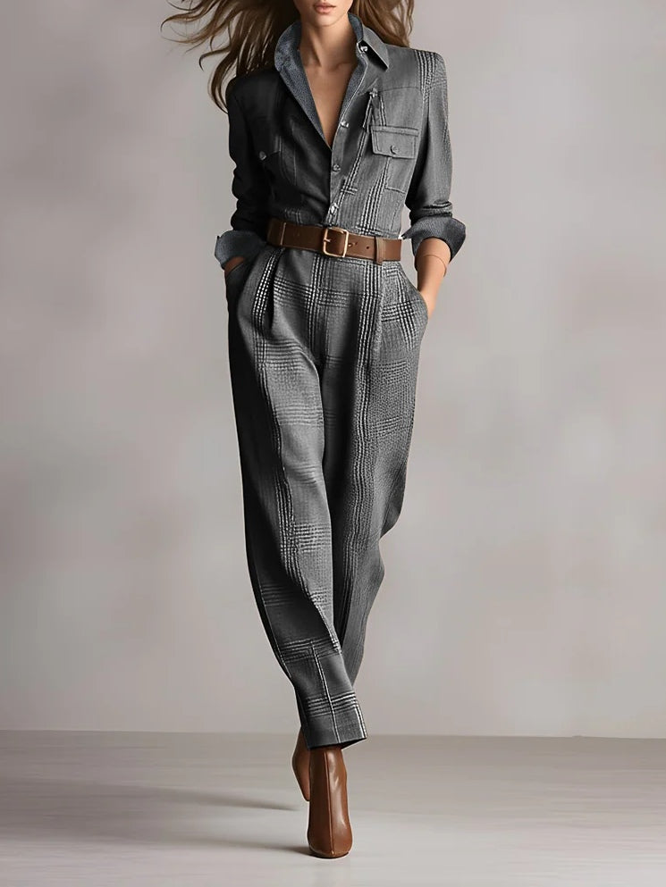 Anna™ | combinaison élégante à carreaux | Boutique