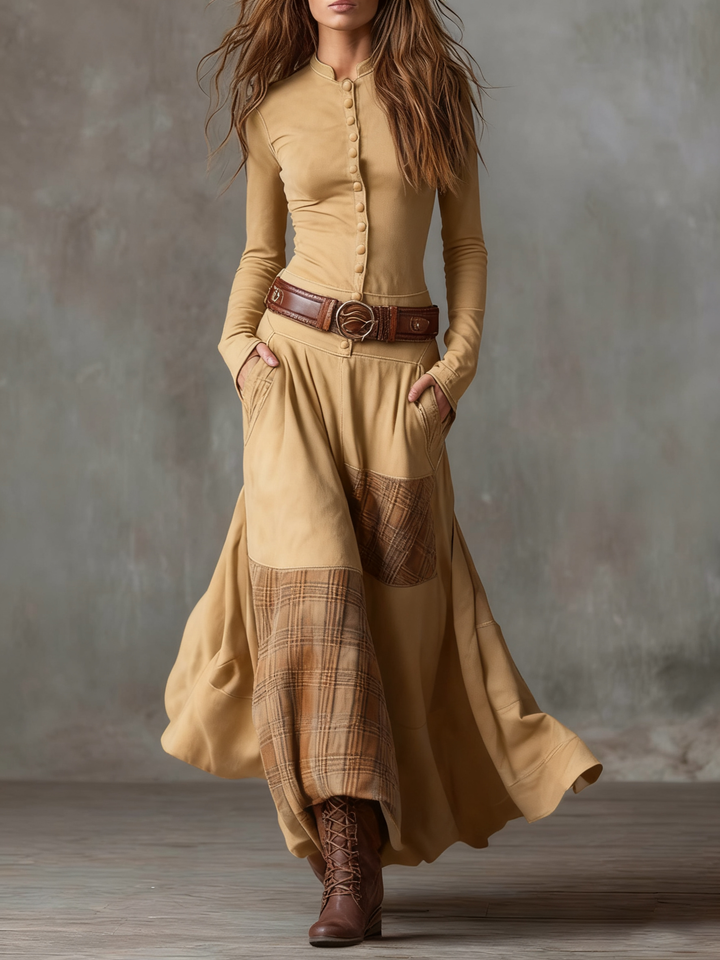Izabella™ Suede Maxi Dress + Free Belt | Edition