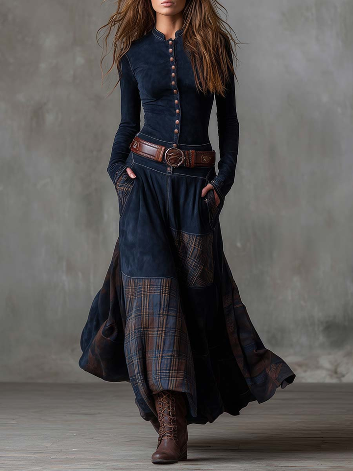 Robe Maxi en Suédine Izabella™ + Ceinture Gratuite | Édition