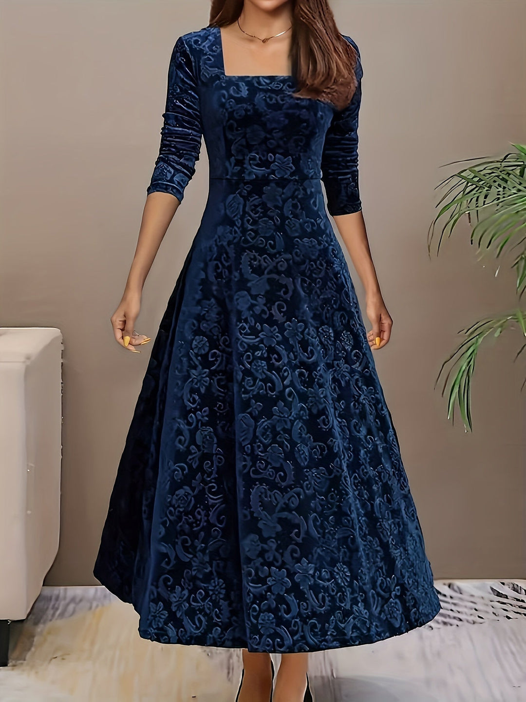 Robe en Velours Élegante Nicola™ | Maison