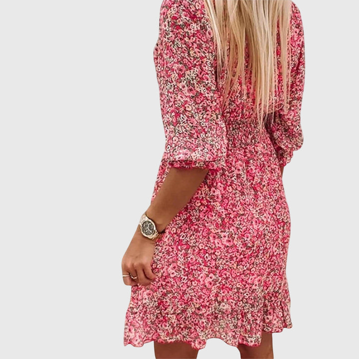 Lucia | Robe à Manches Bouffantes Florales