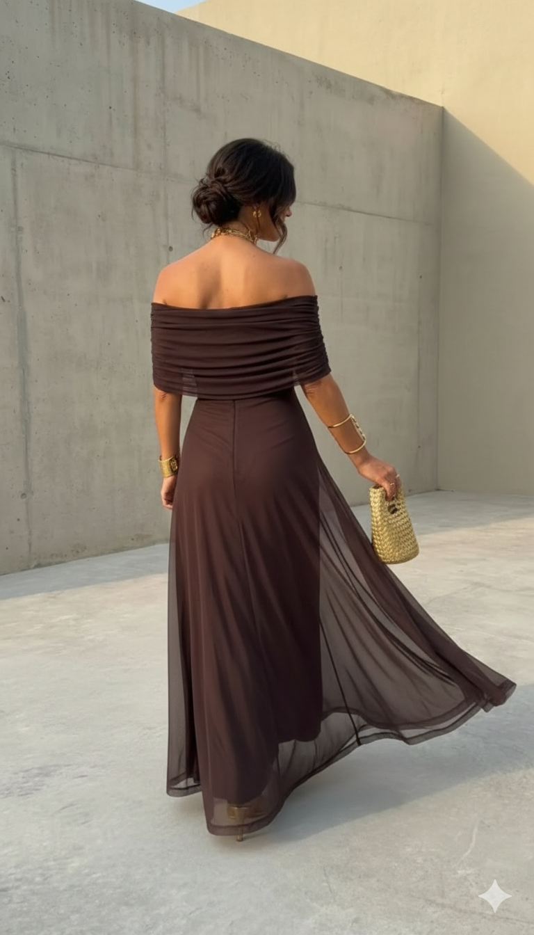 Uma - Vestido largo fluido con diseño elegante | Design