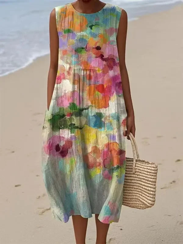 Mirte | Vestido Estampado de Verano Sin Mangas | Brand
