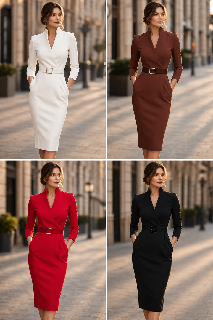 TIVARA | Abito Nero Con Cintura | Select