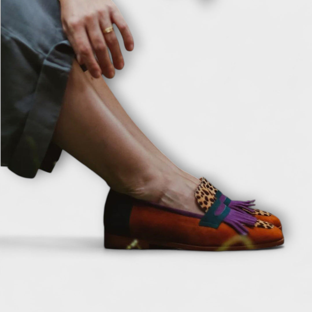 Fallon™ | Mocassins Léopard Marron