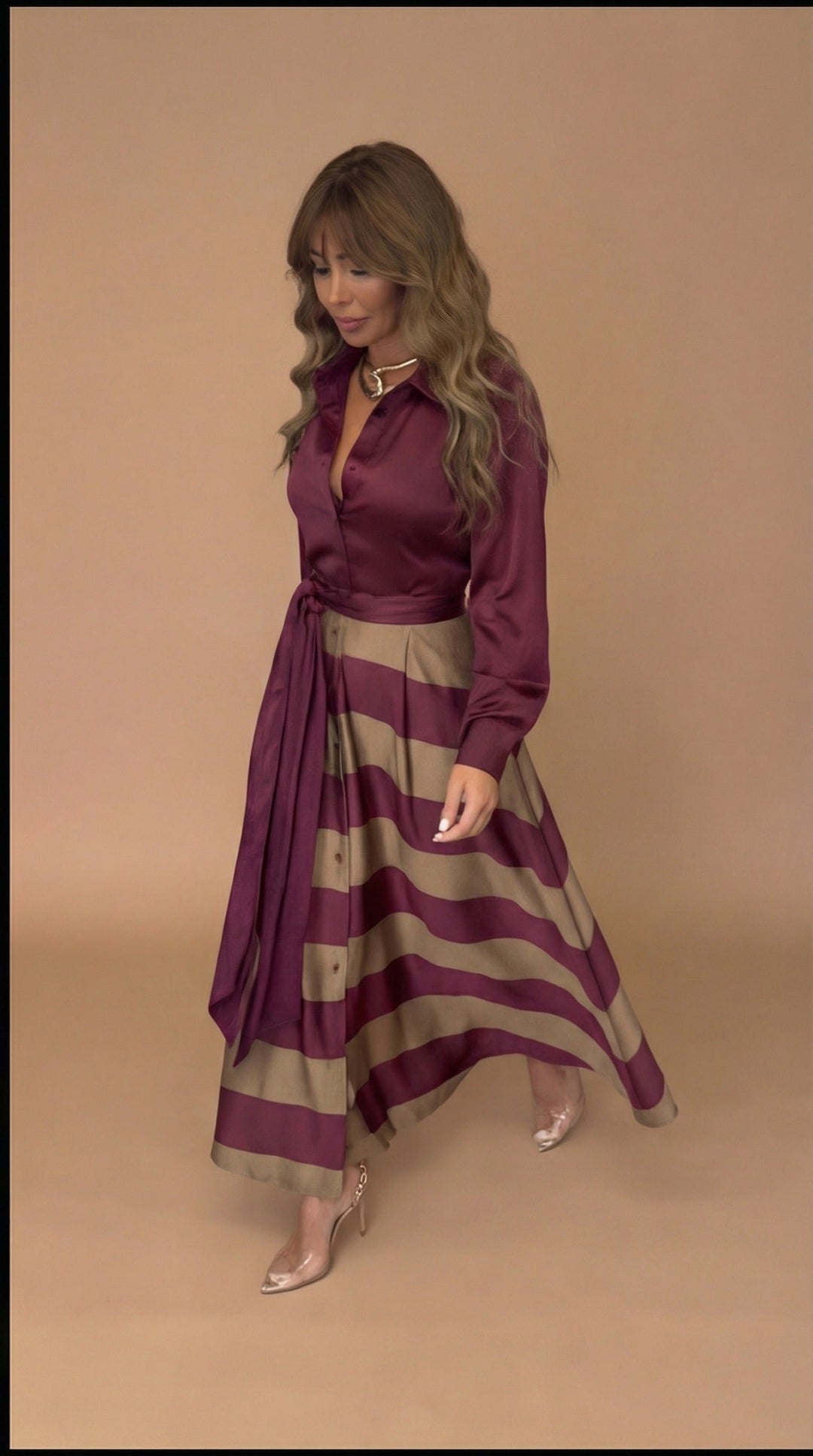 Mila | Robe maxi rayée | Design
