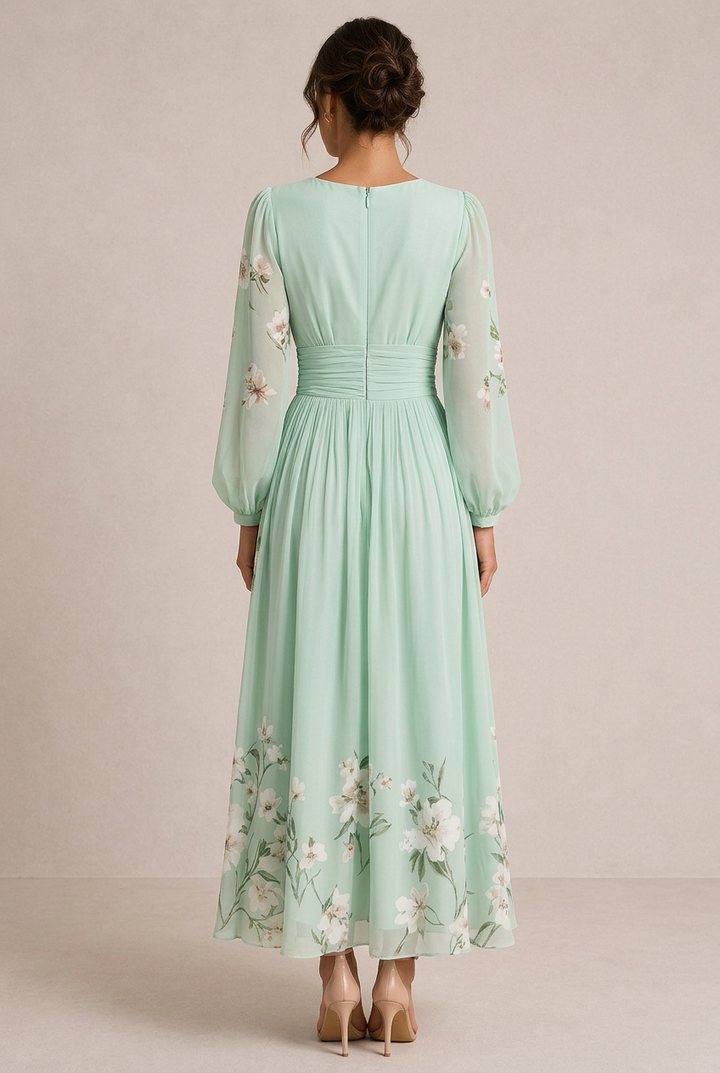 VENIRA | Robe Fleurie Verte | Collection