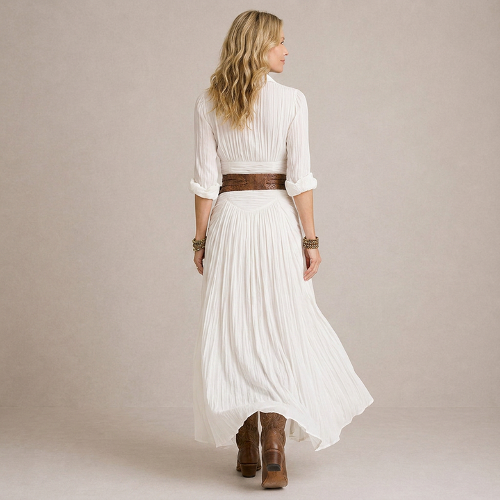 OLIVIA | Abito Lungo Con Colletto | Classic