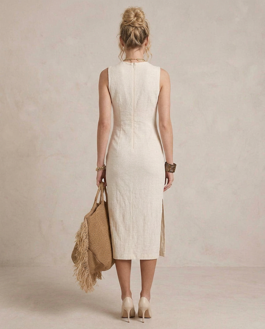 YASSI | Robe midi côtelée | Galerie
