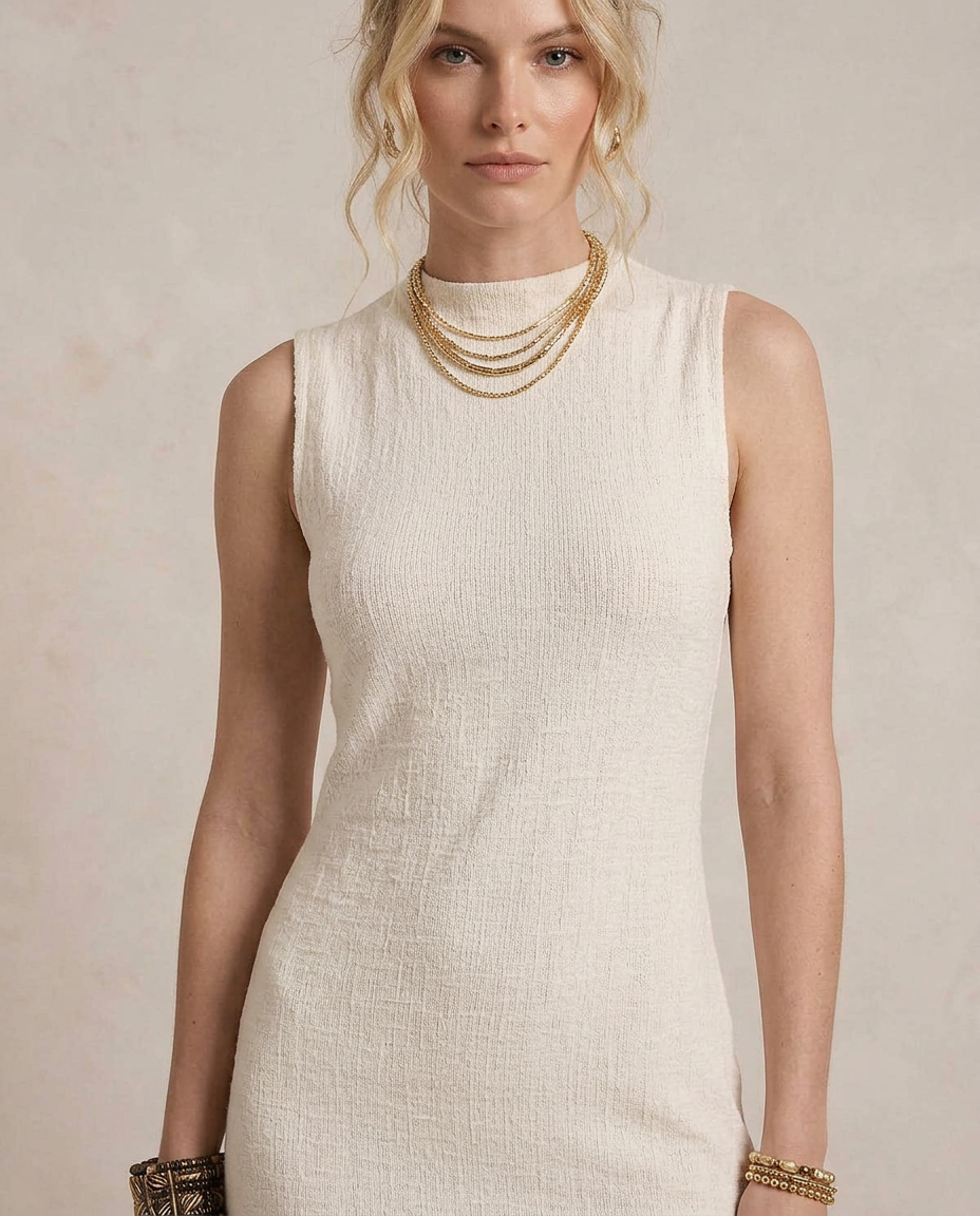 YASSI | Robe midi côtelée | Galerie